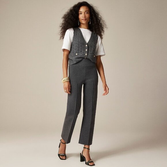 J.Crew Delaney Sweater Pant in Charcoal Gray, NEW - Picture 1 of 5